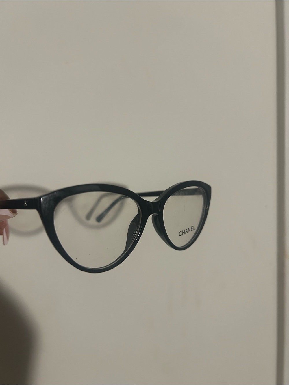 CHANEL Black Cat-Eye Optical Glasses